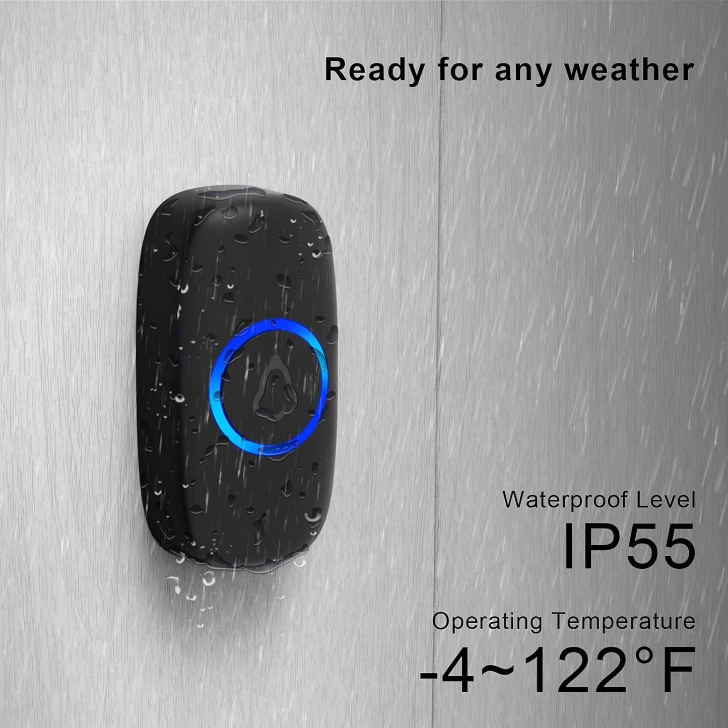Timbre Inalámbrico Secrui LED De Colores 304M