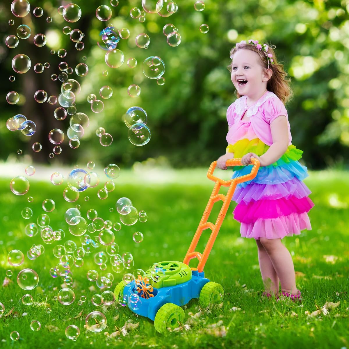 Cortadora De Césped Lydaz Con Burbujas Para Niños