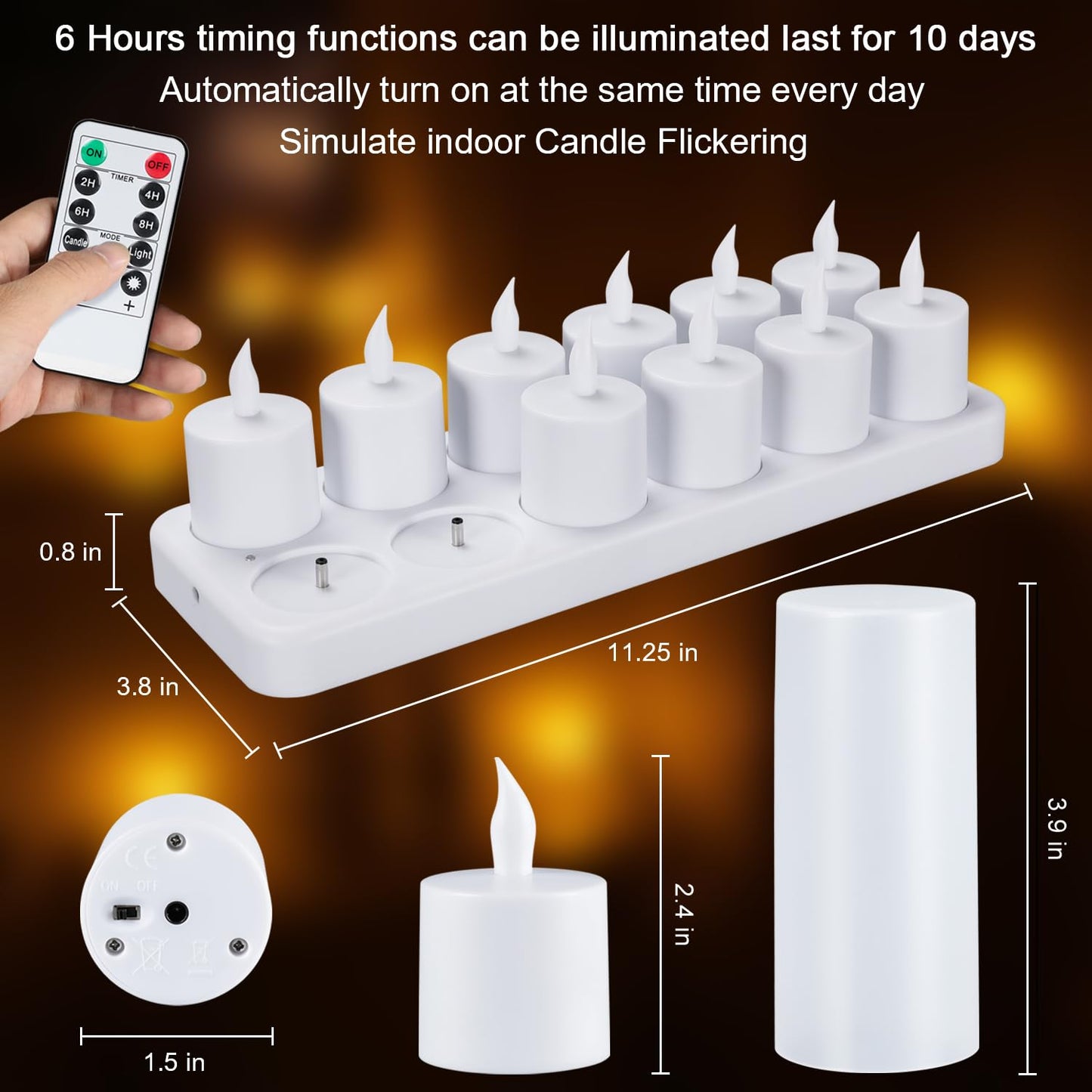 Velas Tealight Recargables Con Control