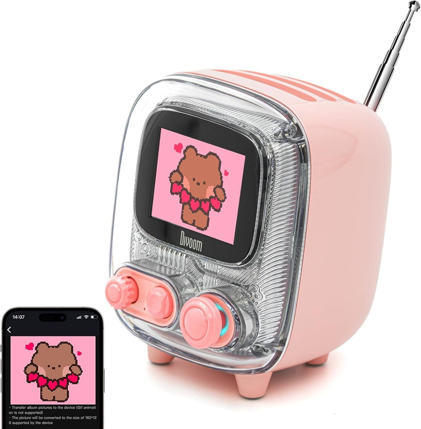 Minialtavoz Inalámbrico Portátil Con Diseño De Píxeles