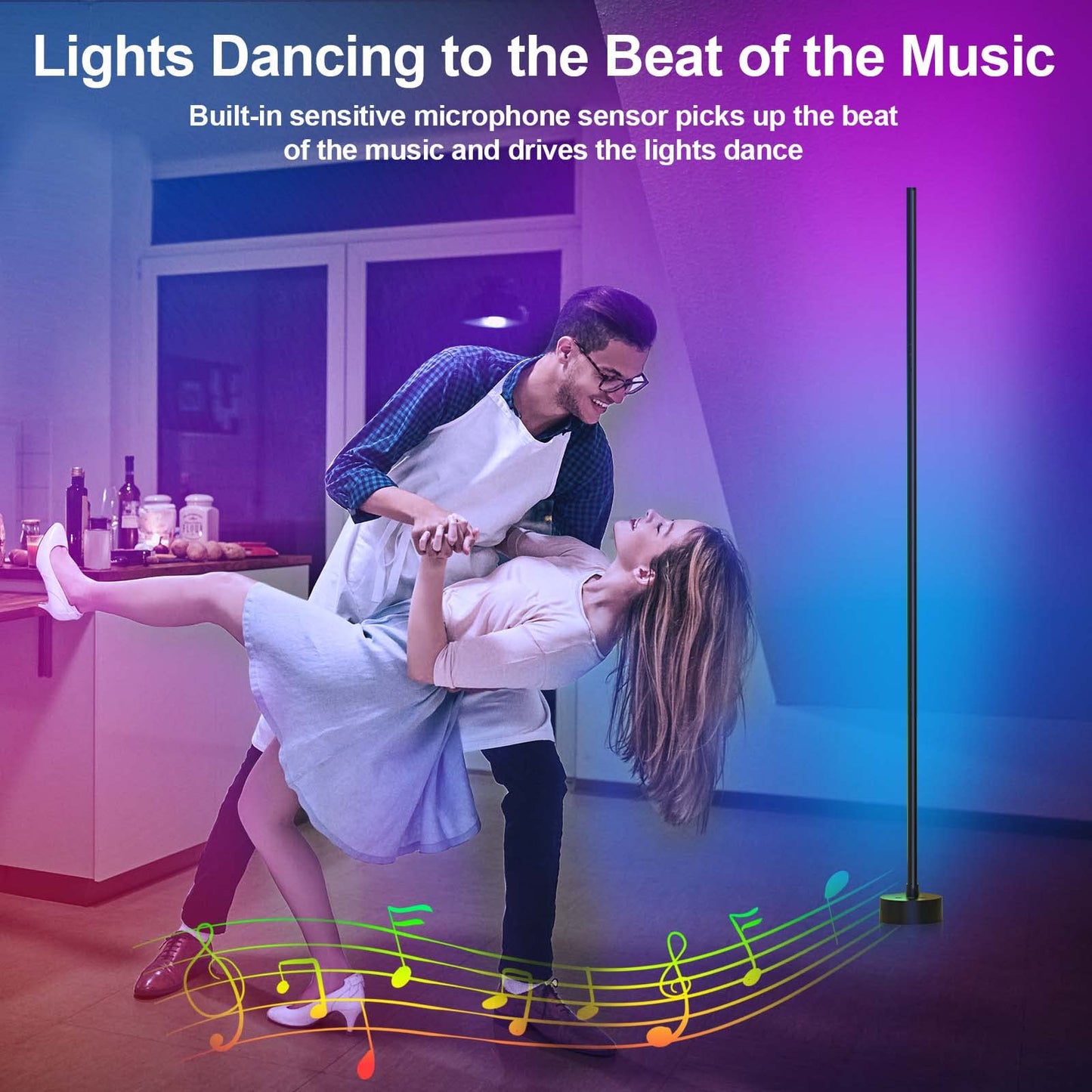 Lámpara LED RGB con Sincronización Musical