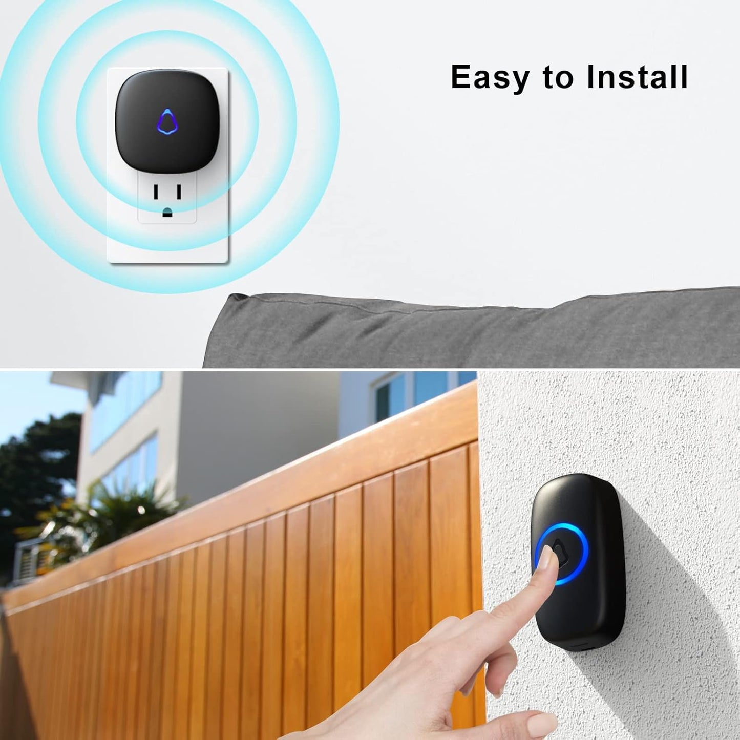 Timbre Inalámbrico Secrui LED De Colores 304M