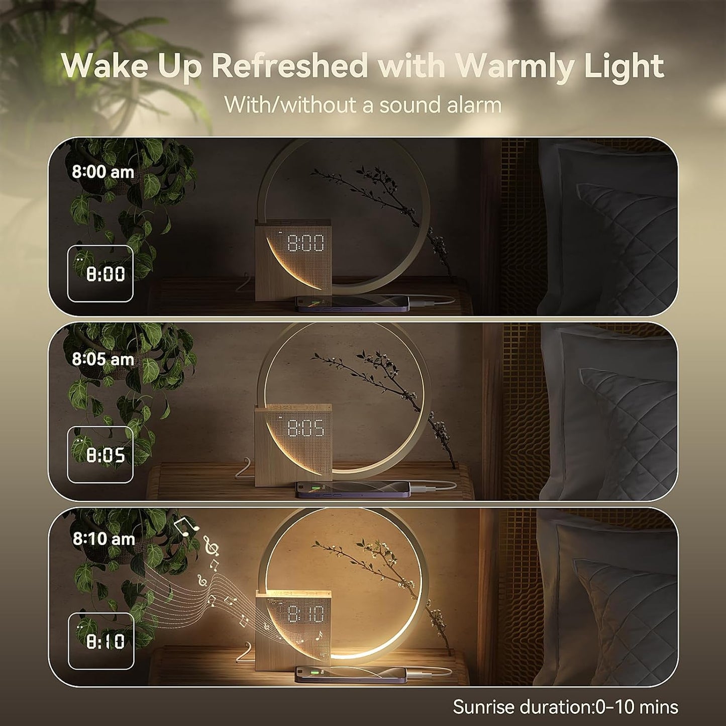Reloj Despertador Con Luz De Amanecer