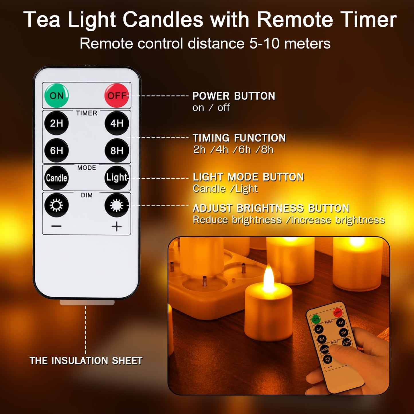Velas Tealight Recargables Con Control