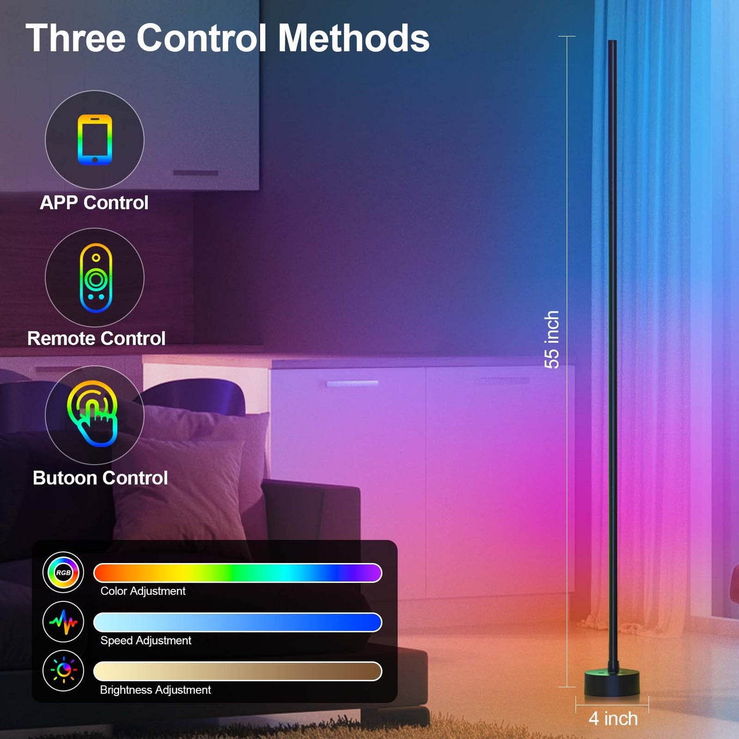 Lámpara LED RGB con Sincronización Musical