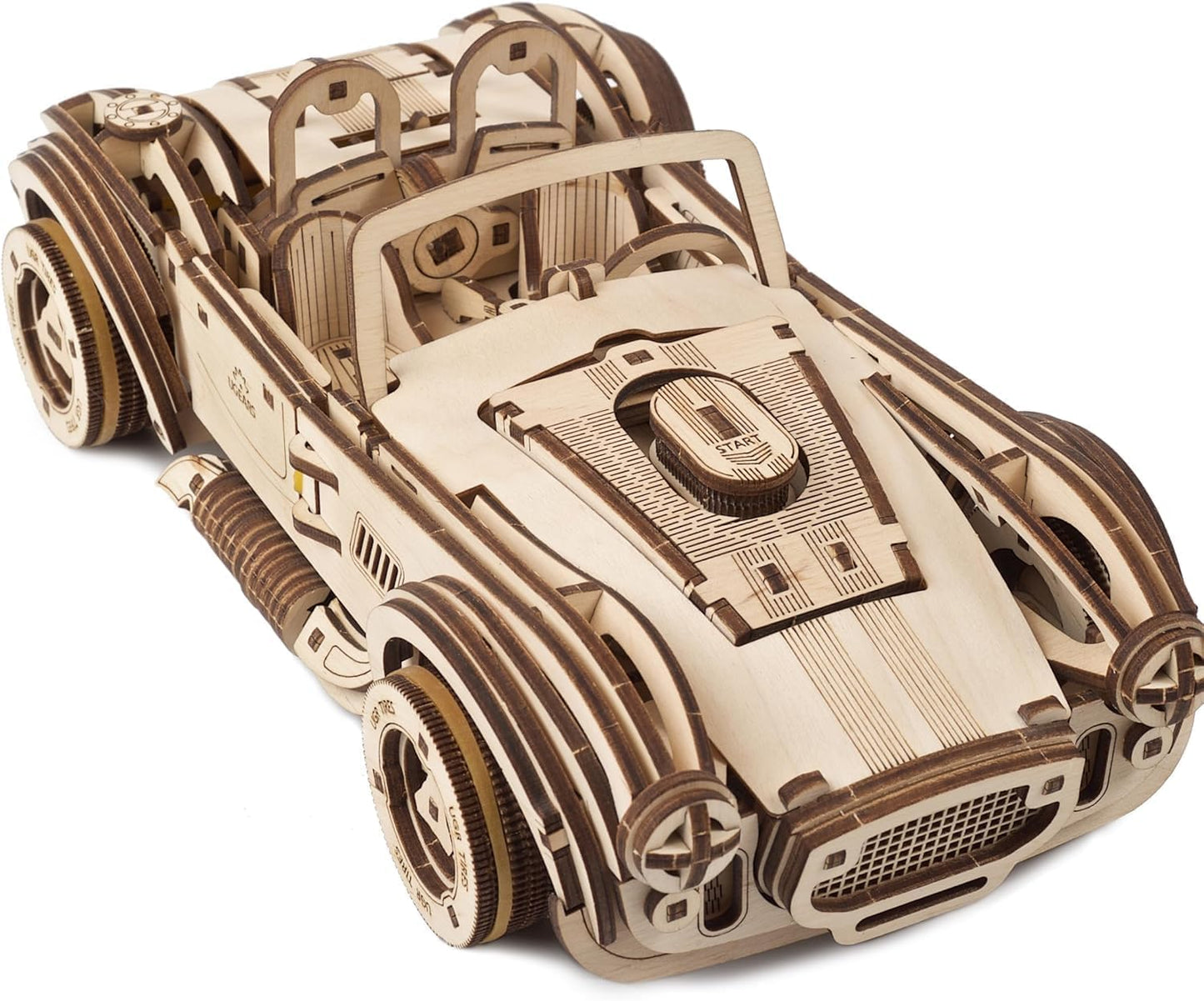 Rompecabezas 3D De Madera Cobra Racing Car Con Potente Motor De Resorte 370 Piezas