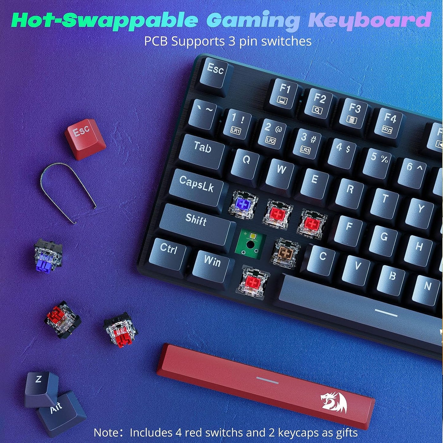 Teclado Mecánico Para Juegos Con Cable E Iluminación