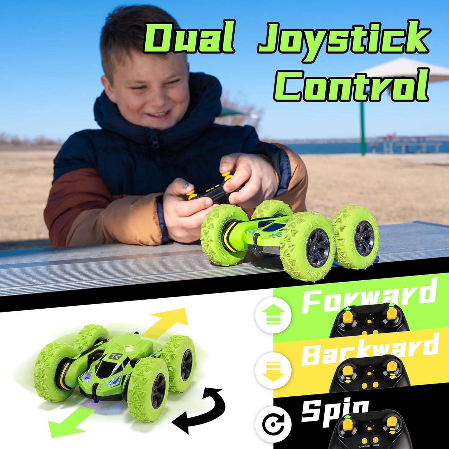 Coche Acrobático Threeking RC Giros De 360 Grados A Control Remoto