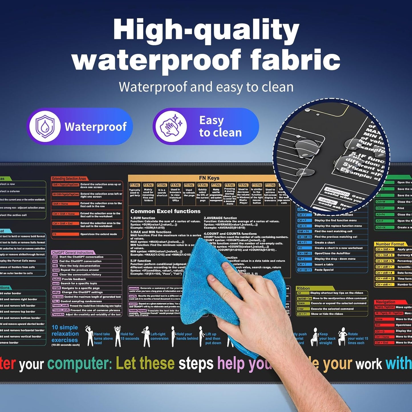 Alfombrilla de escritorio para teclado y ratón