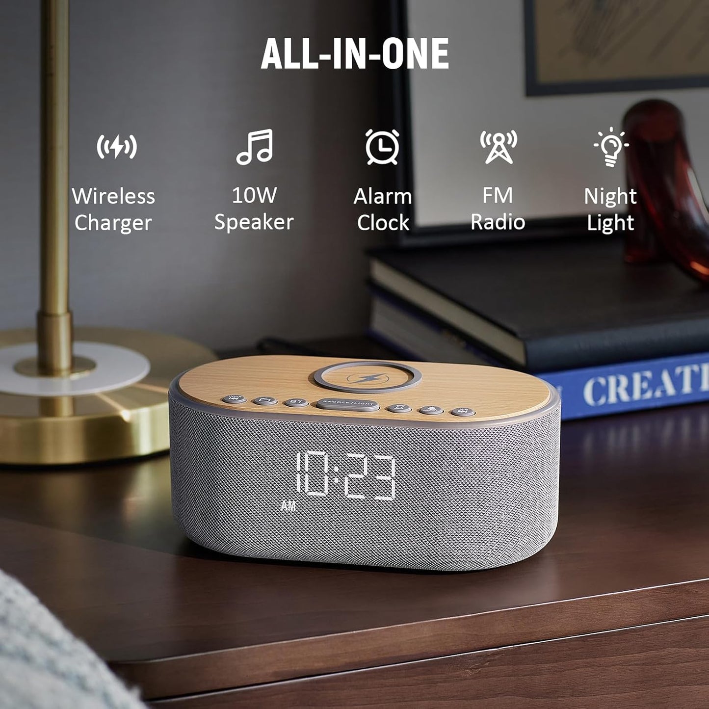 Despertador Uscce Con Radio FM Y Bluetooth
