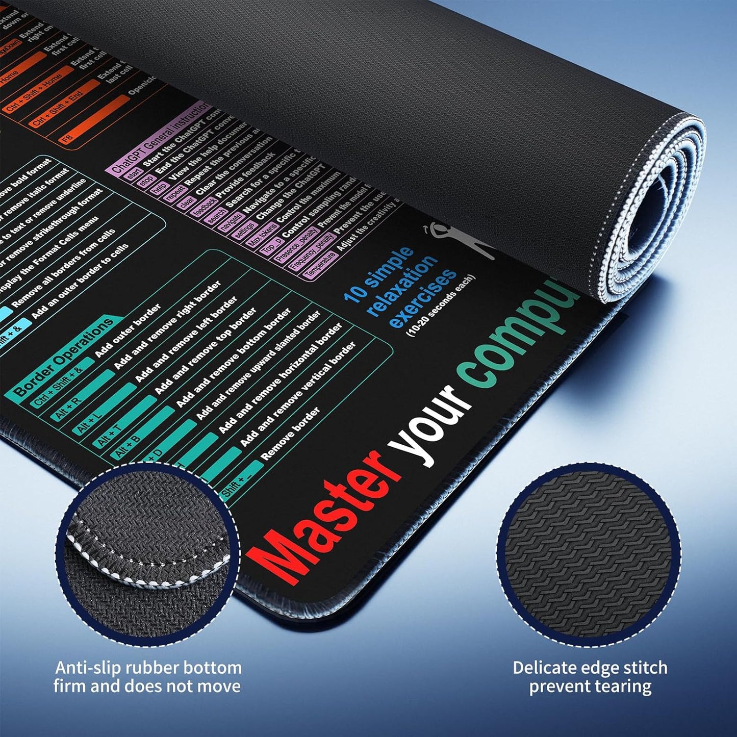 Alfombrilla de escritorio para teclado y ratón