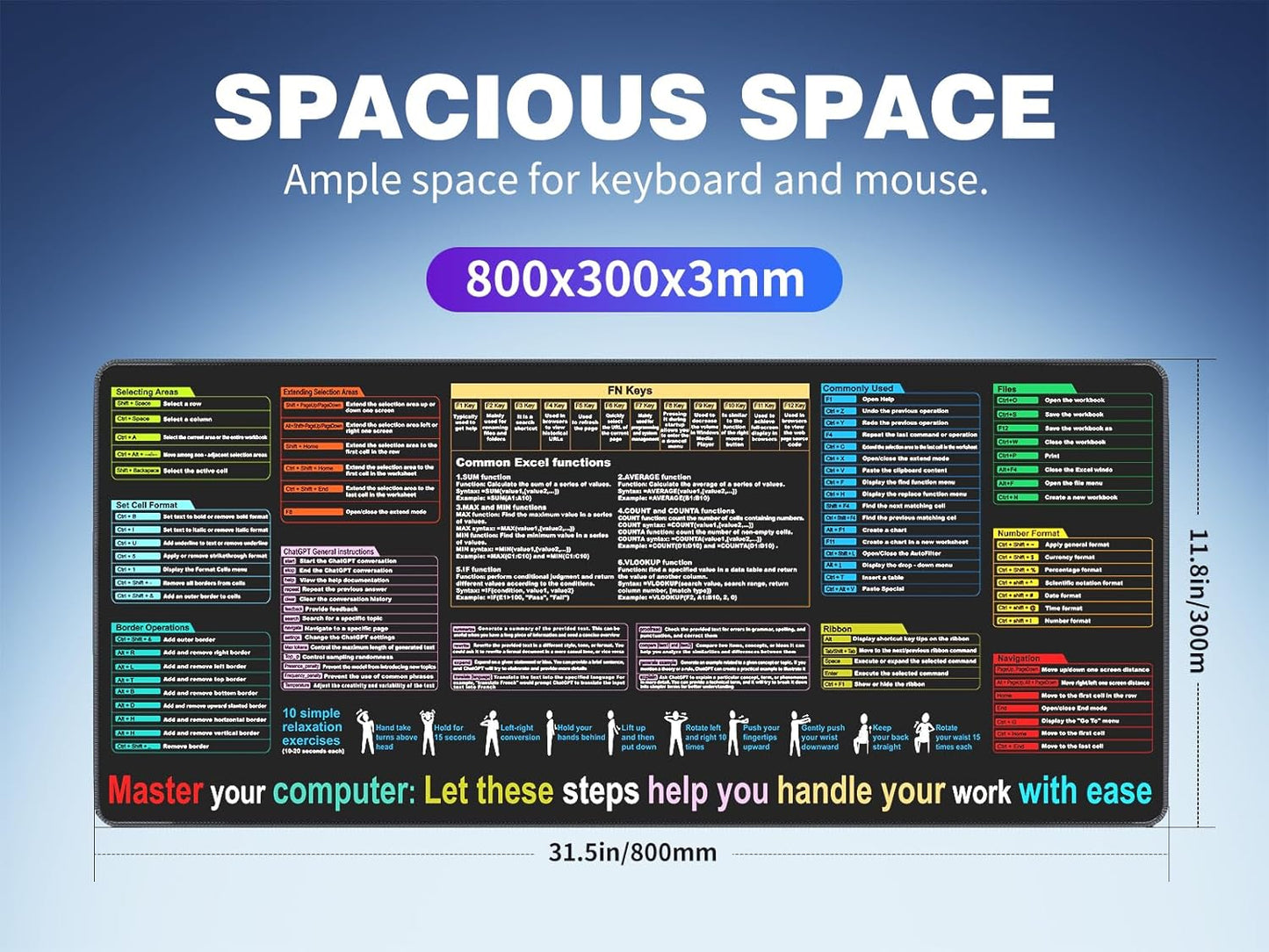 Alfombrilla de escritorio para teclado y ratón