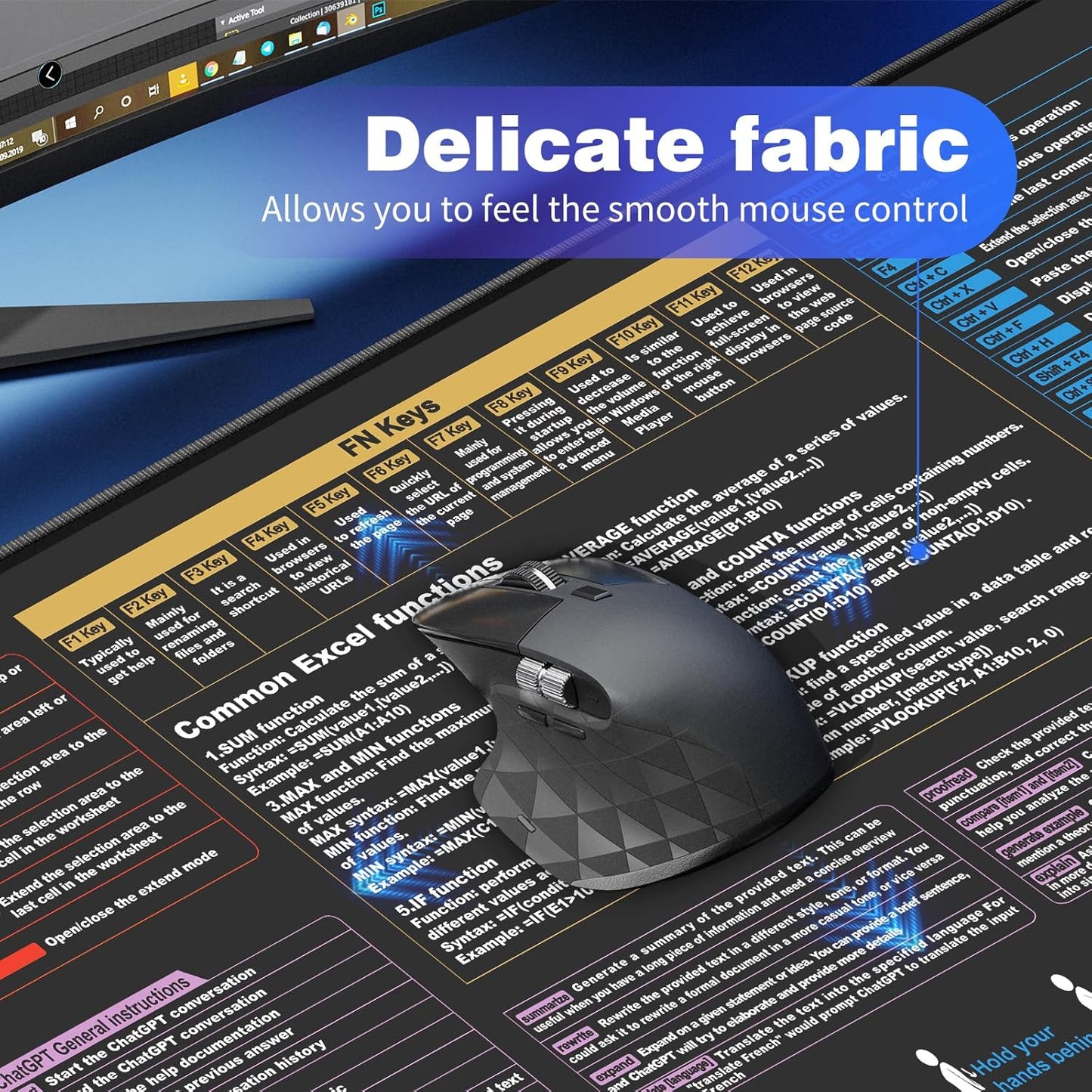 Alfombrilla de escritorio para teclado y ratón