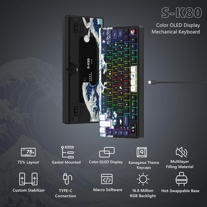 Teclado Mecánico Para Juegos Con Cable RGB Personalizado