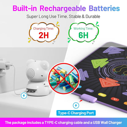 Tapete De Baile Recargable Para Niños Con Bluetooth 3+