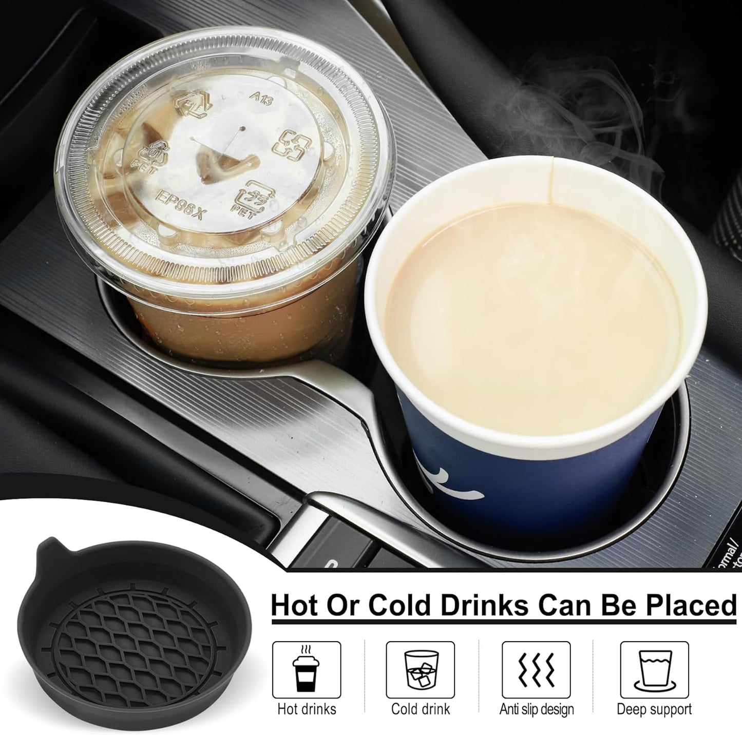 Posavasos Antideslizante De Silicona Para Coche