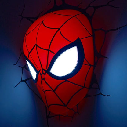 Lámpara De Pared LED Decorativa 3D Máscara de Spiderman