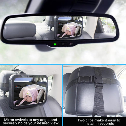 Espejo De Seguridad Shynerk Para Auto Rotación De 360°